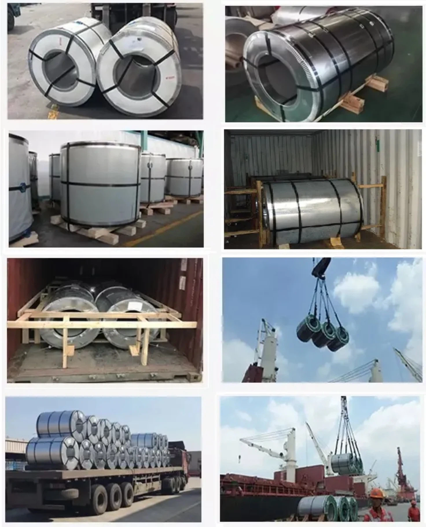 aluzinc steel coil waterproof packaging and loading 